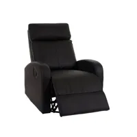 fauteuil de télévision crosby, fauteuil relax, rocking-chair, fonction bascule, pivotant, similicuir ~ marron