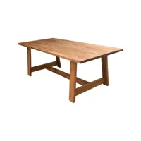 table de jardin rectangulaire en bois massif 6 à 8 personnes 220 cm - laguna
