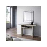 console extensible 120x35-70cm table de bureau vintage en bois oplà terraneo