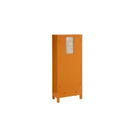 armoire lingère 2 portes 6 tiroirs bois-orange - qingdao - l 60 x l 30 x h 150 cm - neuf