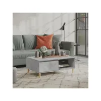 table basse table de salon  bout de canapé gris béton 90x60x35 cm aggloméré meuble pro frco84201