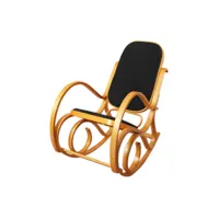 fauteuil à bascule tokyo imitation bois de chêne noir
