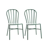 chaise de jardin empilable en aluminium (lot de 2) - begonia