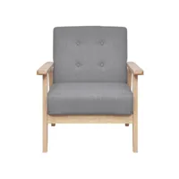 fauteuil de relaxation - chaise de relaxation gris clair tissu pwfn27545