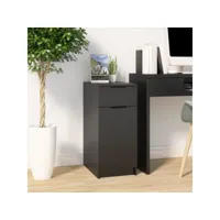 armoire de bureau noir 33,5x50x75 cm bois d'ingénierie