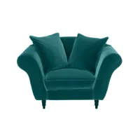 fauteuil xl alba 130 cm velours eucalyptus - 100% déhoussable - fab. france fau1anastasiat30908