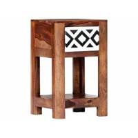 table de nuit chevet commode armoire meuble chambre 30 x 30 x 50 cm bois massif de sesham helloshop26 1402034