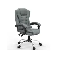 chaise de bureau ergonomique avec grande assise rembourrée - gris foncé