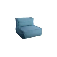 fauteuil d'extérieur tissu bleu - ricchi - l 70 x l 80 x h 64 cm - neuf