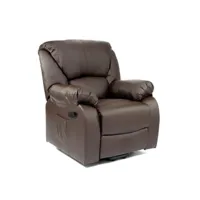 ecode fauteuil de massage relax monaco, 10 vibromoteurs à ondulation, inclinable à 160 °, fonction chauffage, programmes automatiques, a ++, eco-8590 m (marron) eco-8590 m
