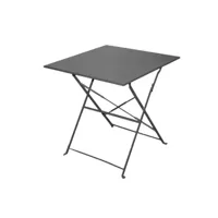 table à manger table de jardin pliable carrée en métal gris anthracite 70x70xh71cm mfn224822