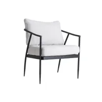 fauteuil en fer, de couleur noir, 64x70x80 cm