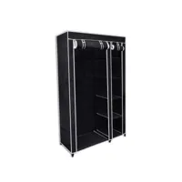 armoire de dressing - garde-robe pliable noir 110 x 45 x 175 cm