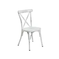 chaise cross vintage  en aluminium - lot de 8 - bleu - aluminium