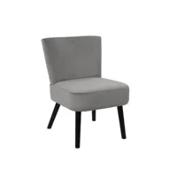 konae - fauteuil crapaud en velours côtelé gris
