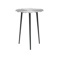 table d'appoint en aluminium noir et argenté puhoi 379904