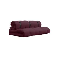 canape futon standard convertible buckle-up sofa couleur bordeaux 20100996369
