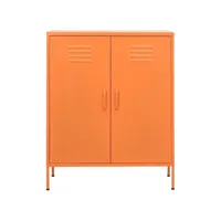 vidaxl armoire de rangement orange 80x35x101,5 cm acier
