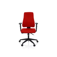 chaise de bureau chaise pivotante mathes tissu rouge hjh office