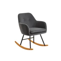 finebuy fauteuil à bascule 71x76x70cm fauteuil relax design velours  bois  chaise berçante avec structure  chaise de relaxation rembourrée fauteuil à bascule  fauteuil à bascule moderne