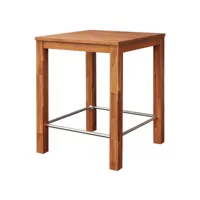 interbuild real wood table de bar chicago 75x75x95 cm, teck doré