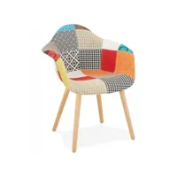 paris prix - fauteuil patchwork méli-mélo 80cm multicolore
