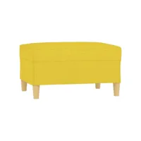 repose-pied, tabouret pouf, tabouret bas pour salon ou chambre jaune clair 70x55x41 cm tissu lqf19142 meuble pro