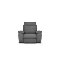 fauteuil de relaxation manuel houda en tissu - gris
