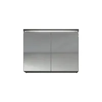 meuble a miroir paso 80 x 60 cm chene gris - miroir armoire miroir salle de bains verre armoire de rangement
