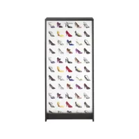 meuble à chaussures noir 7 tablettes 21 paires - coloris: chaussures couleur 200 shoot120no200