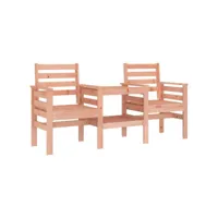 banc de jardin avec table 2 places - banc exterieur - banquette de jardin bois massif de douglas togp78104