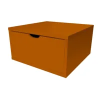 cube de rangement bois 50x50 cm + tiroir  chocolat cube50t-ch
