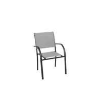 lot de 4 fauteuils lavezzi gris clair 65x56x86cm