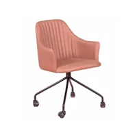 chaise de bureau rembourrée en tissu vintage - skyline , orange , non réglable silla238