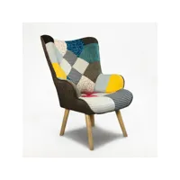 fauteuil patchwork au design moderne avec accoudoirs patchy chic ahd amazing home design