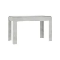 vidaxl table de salle à manger gris béton 120 x 60 x 76 cm aggloméré 800760