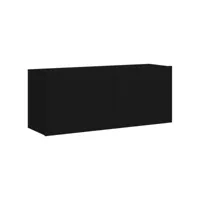 meuble tv mural noir 100x30x41