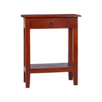 vidaxl table console marron classique 60x30x75 cm bois d'acajou massif 288874