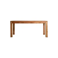 table salon en bois de pin marron, 180x90x78 cm