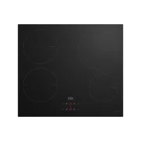 beko - hii64400mt - table de cuisson 60 cm - 4 inductions - commandes tactiles et centralisées - noir bek8690842215575