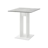 table salle à manger cuisine salon carrée 65 cm gris blanc helloshop26 03_0006122