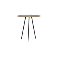 table d'appoint or-noir - ginko taille l - l 59 x l 59 x h 63 cm - neuf