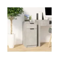 armoire de bureau gris béton 33,5x50x75 cm bois d'ingénierie