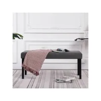 banc 106 cm  banc de jardin banc de table de séjour gris similicuir meuble pro frco53075