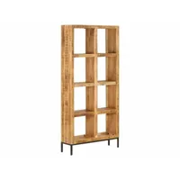 étagère armoire meuble design bibliothèque 175 cm bois de manguier solide helloshop26 2702077par2