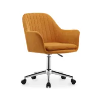 chaise de bureau pivotante avec accoudoirs - lumby orange