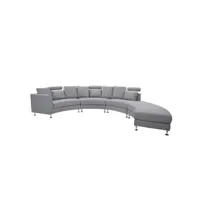 canapé d'angle - canapé en tissu gris clair - sofa rotunde 12971