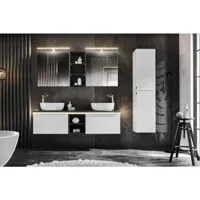 bobochic colonne salle de bain 150 cm rimelle blanc et noir
