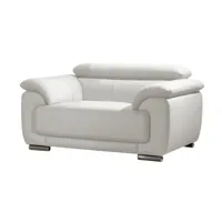 fauteuil en cuir blanc - marjorie blanc