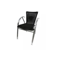 chaise de restaurant modèle roma empilable noire -